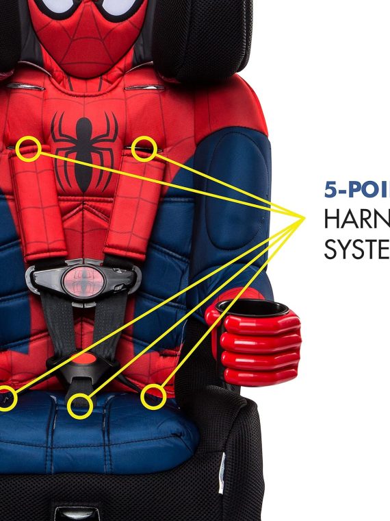 KidsEmbrace Marvel Spider-Man 2-in-1 Forward-Facing Booster Car Seat Latch