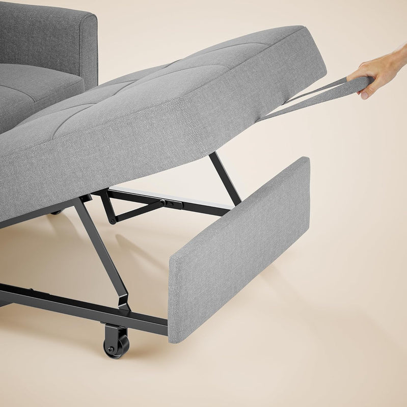 Sofa Bed Chair 3-in-1 Convertible Pullout Single Sleeper Chair Bed Spacious Multifunctional Sofa
