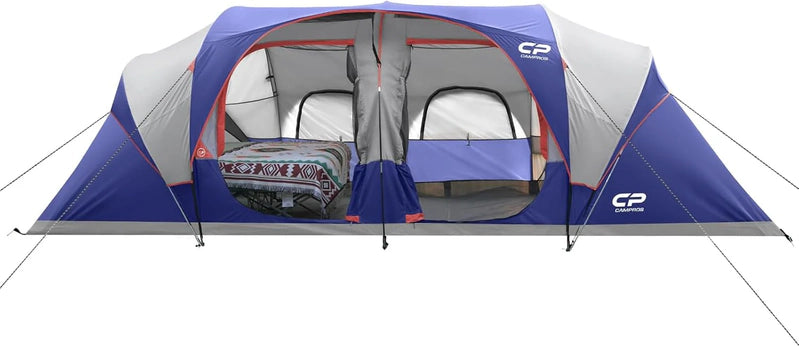 Campros Cp Tent 12-Person-Camping-Tents, 3 Room Family Tents, Waterproof Windproof Family Tent With Top Rainfly, 6 Large Mesh Windows, Bag-20