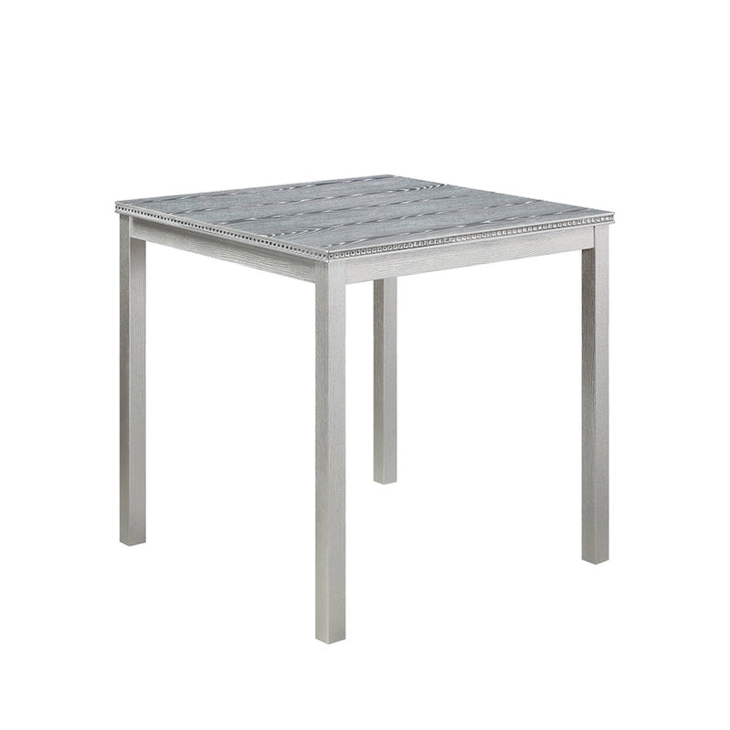 Modern 5-Piece Dining Set With Square Counter Height Table And 4 Upholstered Chairs