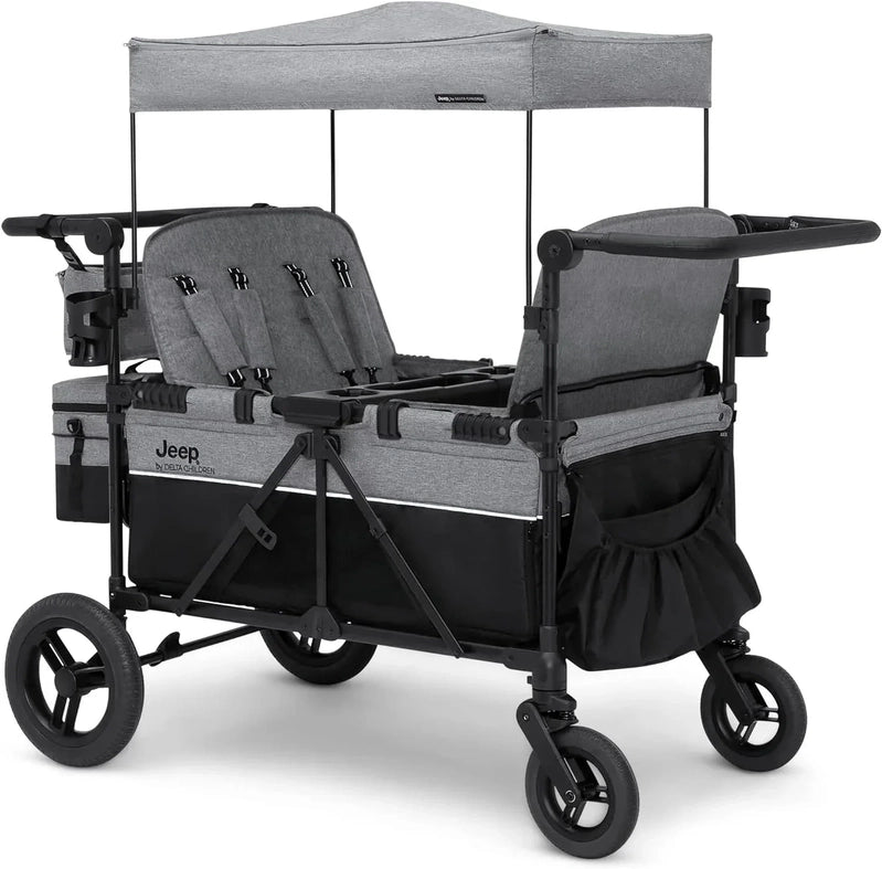 Jeep Wrangler Deluxe 4 Seater Stroller Wagon By Delta Children Premium Quad Stroller Wagon