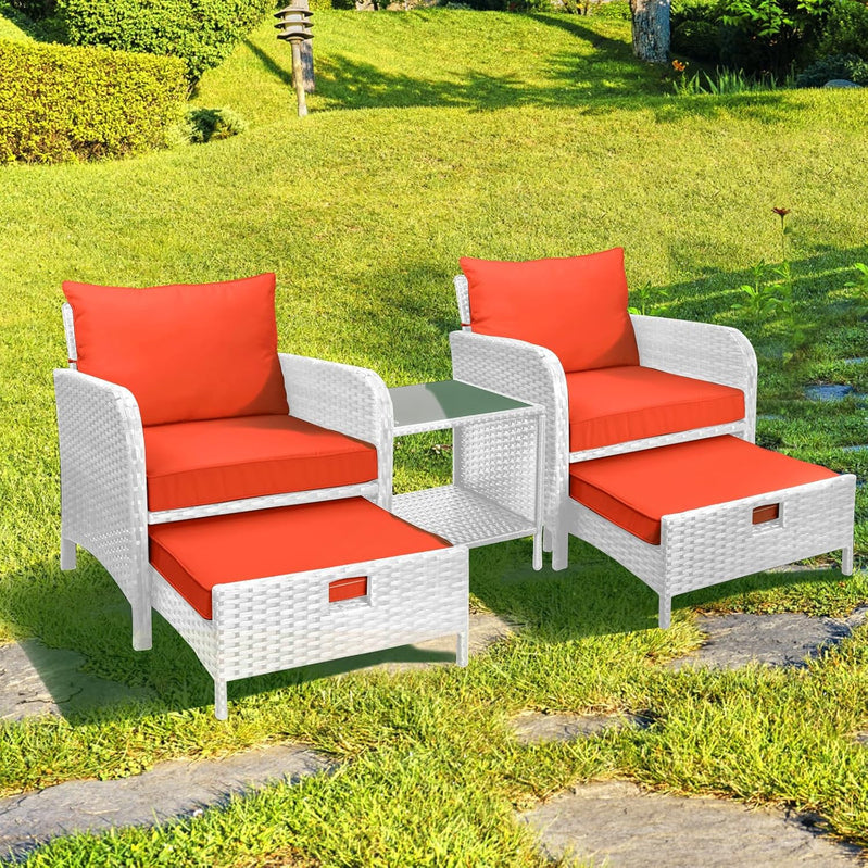 Leveleve Balcony Furniture 5 Piece Patio Conversation Set