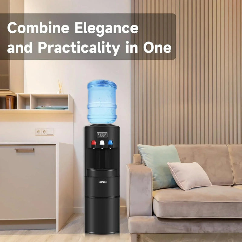 Icepure Water Dispenser With Ice Maker 3-in-1 Hot And Cold Water Cooler Ice Maker Machine