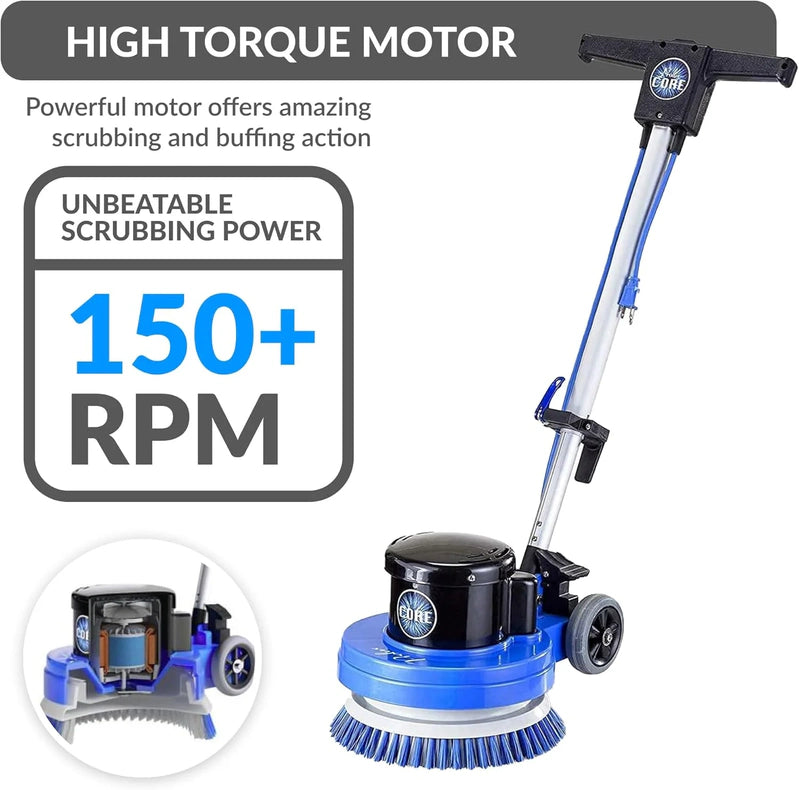 Prolux Core Heavy Duty Commercial Floor Polisher Buffer Scrubber Machine And 5 Pads
