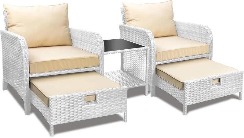 Leveleve Balcony Furniture 5 Piece Patio Conversation Set