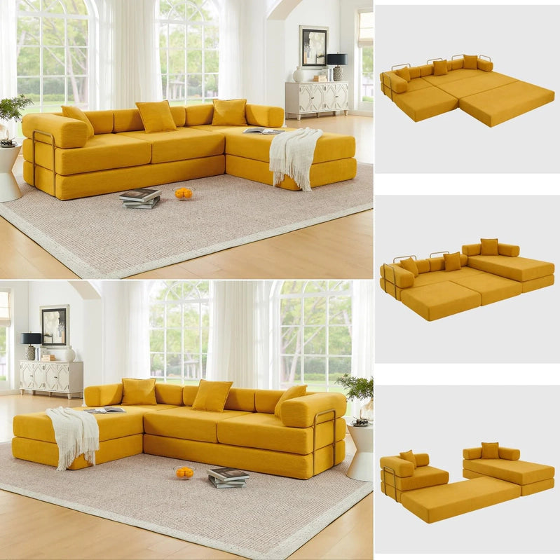 Hanxin 78 In. Convertible Sleeper Sofa Bed, Folding Floor Mattress Couch