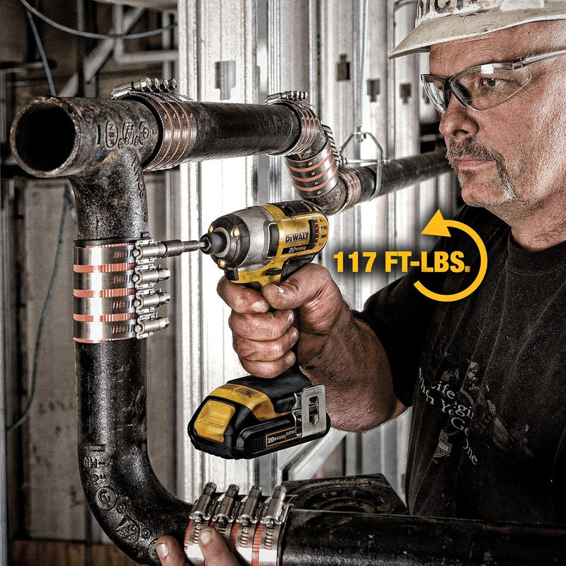 20V MAX Cordless Drill And Impact Driver, Power Tool Combo Kit With 2 Batteries And Charger