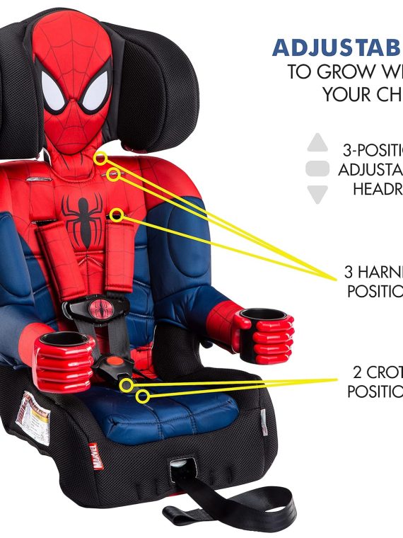KidsEmbrace Marvel Spider-Man 2-in-1 Forward-Facing Booster Car Seat Latch