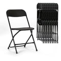 10 Pack Plastic Folding Chair 350lb. Capacity For Events Office Wedding Party Picnic Kitchen Dining