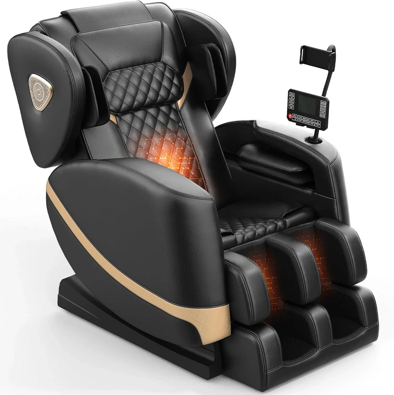 Massage Chair Full Body, Zero Gravity Massage Chair With 10 Fix Rollers, Heating, Foot Massage, Auto Modes, Bluetooth Speaker
