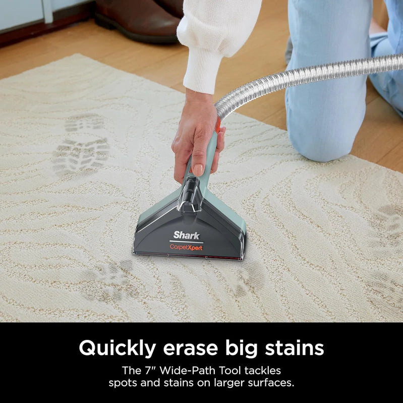 Shark CarpetXpert EX201 Carpet Cleaner, Cyan, Deep Cleaning With StainStriker, For Pets, Includes Spot And Stain Remover Tools