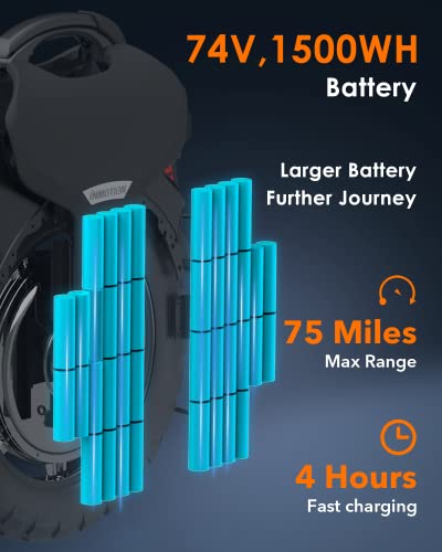 Inmotion V11 Electric Unicycle, 18 In. Self-Balancing Monowheel, Equipped With 3.35 In. Air Suspension