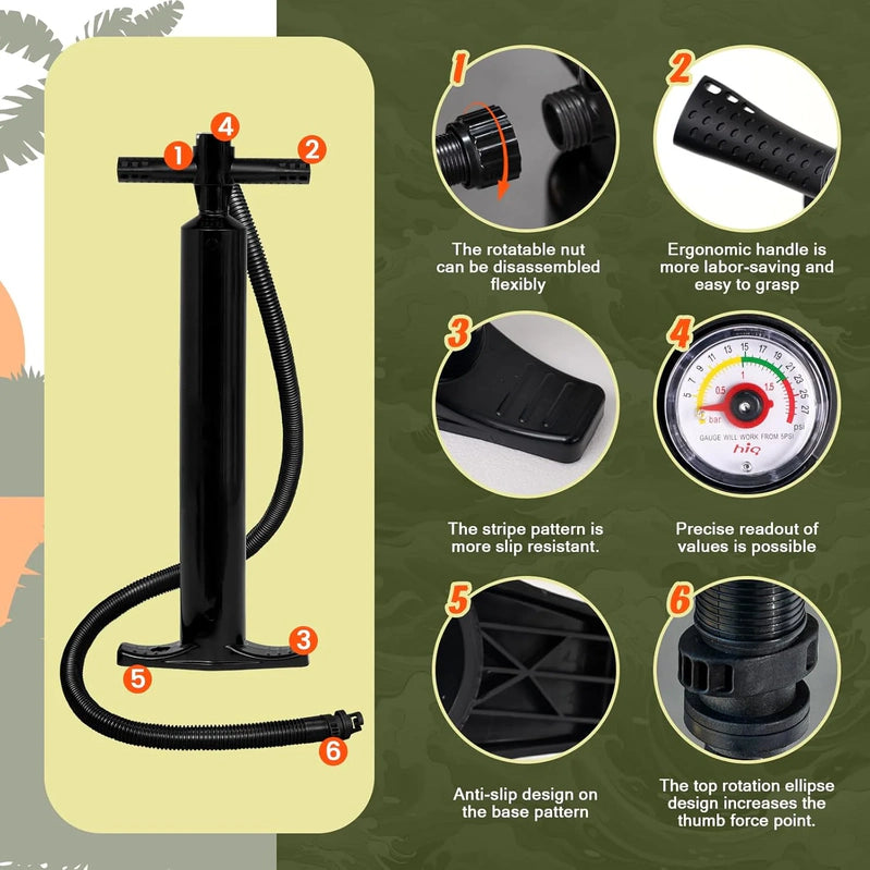 FunWater Inflatable Stand Up Paddle Board With Premium Sup Paddle Accessories, Non-Slip EVA Deck, 11'/10'6' Paddle
