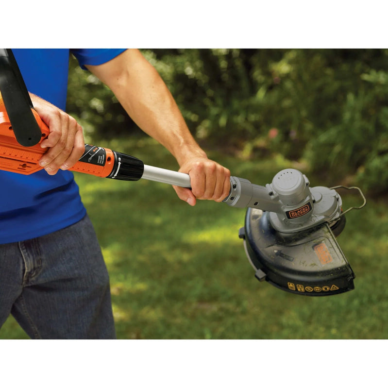 Black Plus Decker 20V Cordless String Trimmer And Edger, 2Ah, Lithium Ion Battery Included