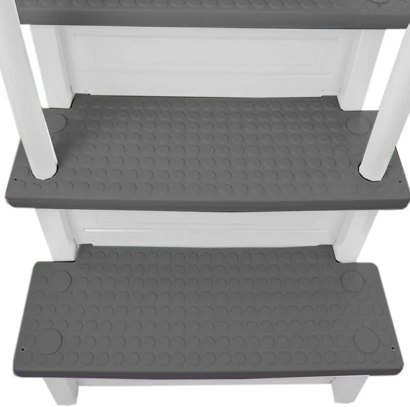Select Anti-Slip in-Pool Steps, Gray, For Above Ground Swimming Pools, Can Mount To Decks 48 In. To 54 In. H, Safety Stairs Capacity Up To 300 Lbs