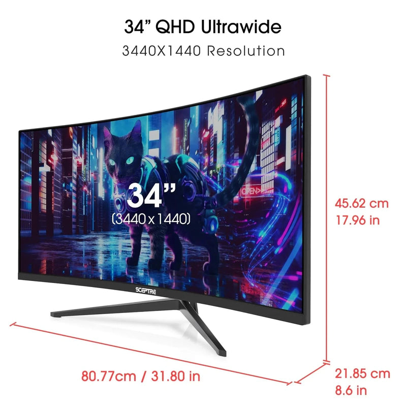 Sceptre 34 In. 165Hz Curved Ultrawide Wqhd Monitor