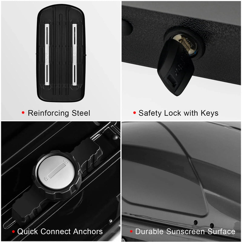 Cargo Box, Waterproof Rooftop Cargo Carrier, Heavy Duty Roof Storage Box
