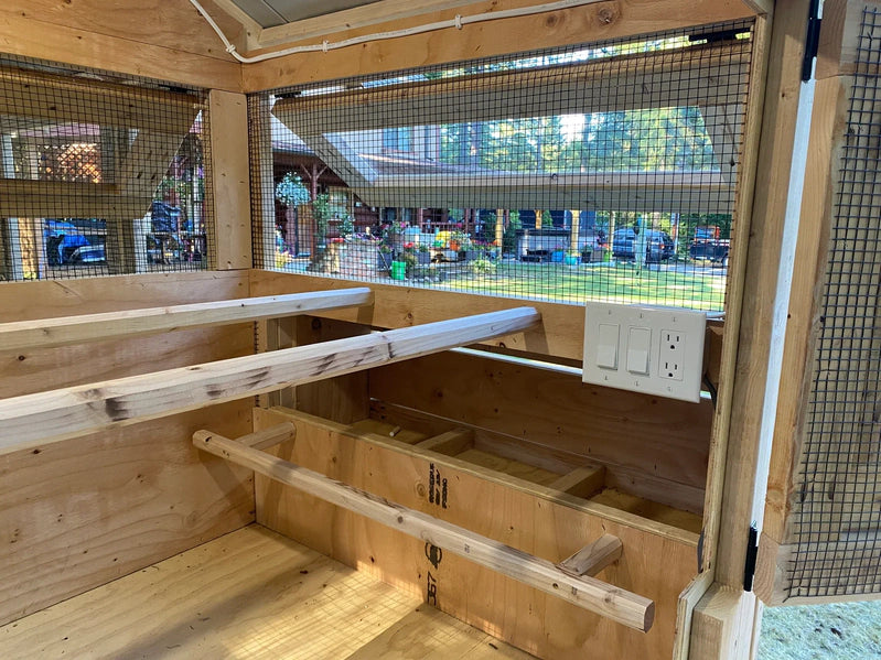 Walk-In Chicken Coop, 6-ft x 12-ft x 7.5-ft Outdoor Poultry Run