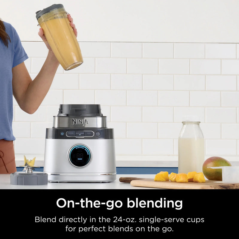 Ninja Detect Kitchen System Power Blender Plus Processor With Blend Sense Technology, Silver, TB400