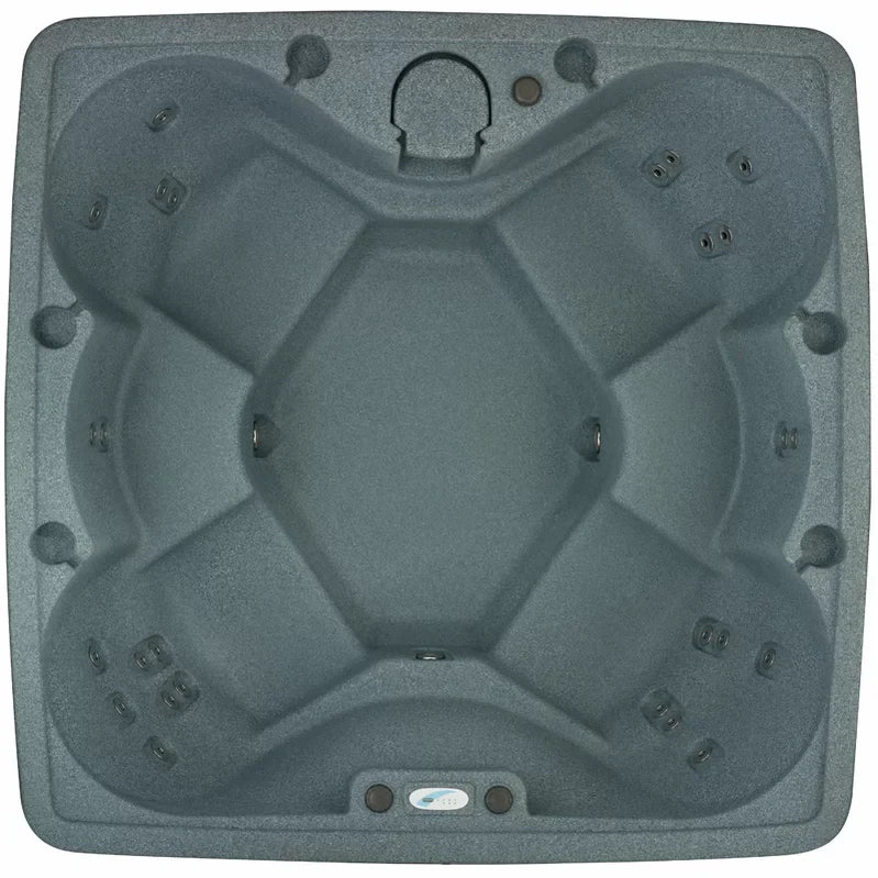 AquaRest Spas 6-Person Plug-and-Play Hot Tub, 29-Jet Square Design With Ozonator