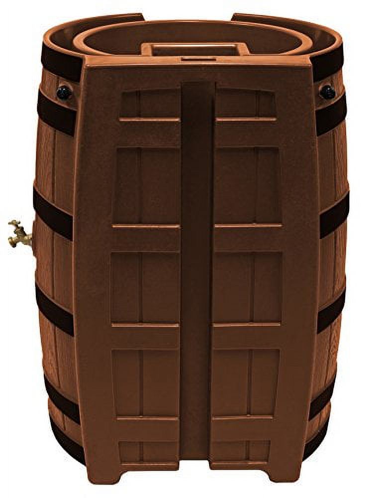 Good Ideas Rain Wizard 65 Gallon Rain Barrel With Darkened Ribs, Terra Cotta