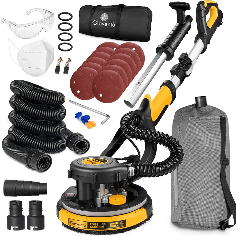 Giovent Electric Drywall Sander With Dust Extraction, Suitable For Popcorn Ceilings