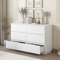 Merryluk Modern 6-Drawer White Tallboy Dresser For Versatile Storage