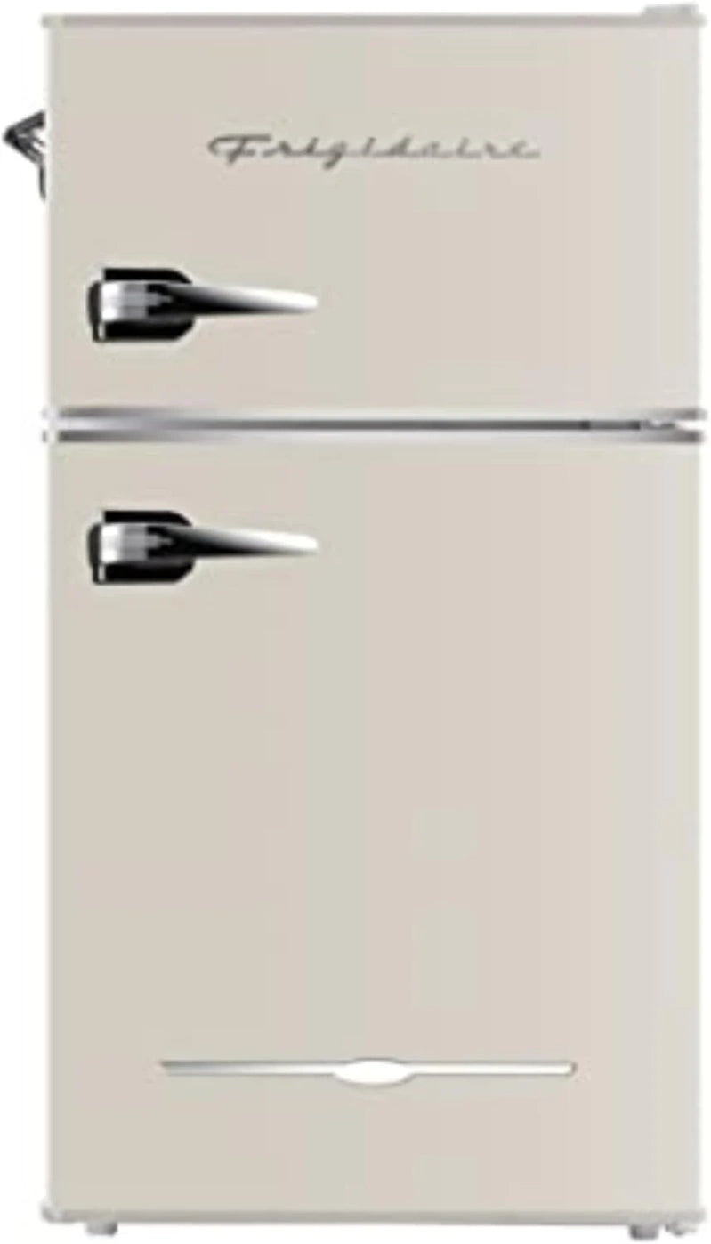 Frigidaire Retro Mini Fridge With Freezer Side Bottle Opener-Small 2 Door Refrigerator Office Bar