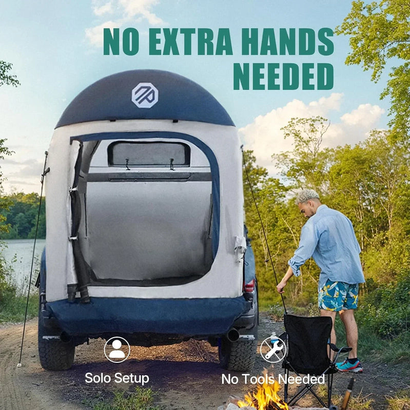 Truck Bed Tent 5.5 Ft.-8 Ft. Suitable For 2 Plus 1 People Family Inflatable Pickup Truck Tent