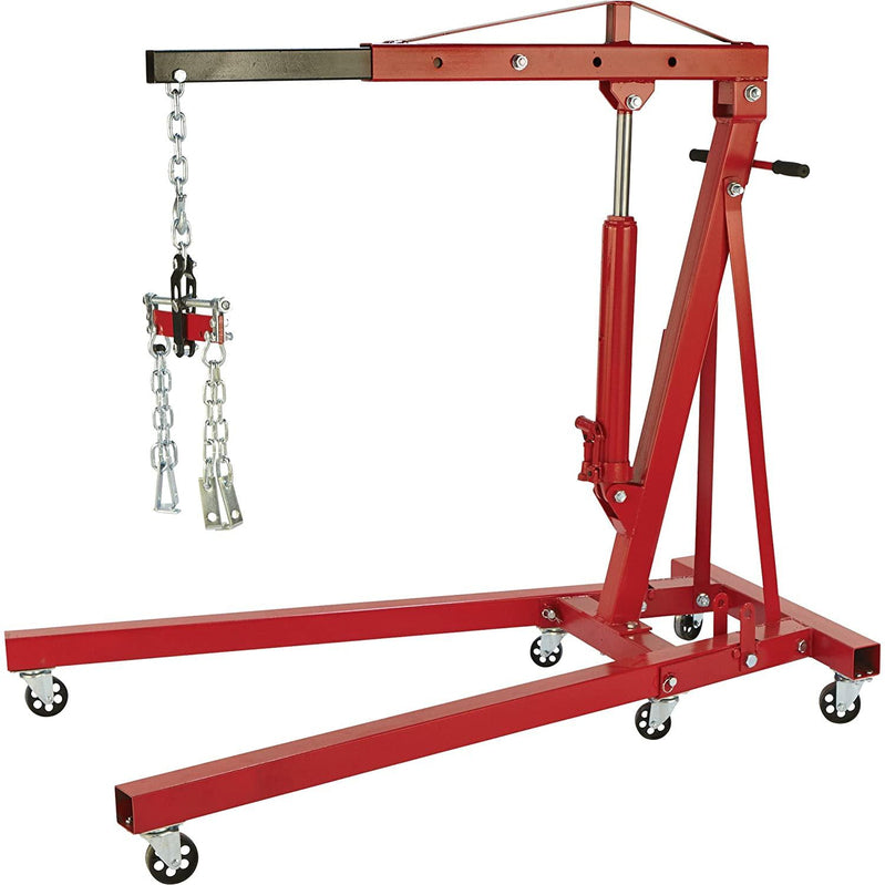 Strongway Hydraulic Engine Hoist With Load Leveler C 2-Ton Capacity, 1 In.-82 5/8 In. Lift Range
