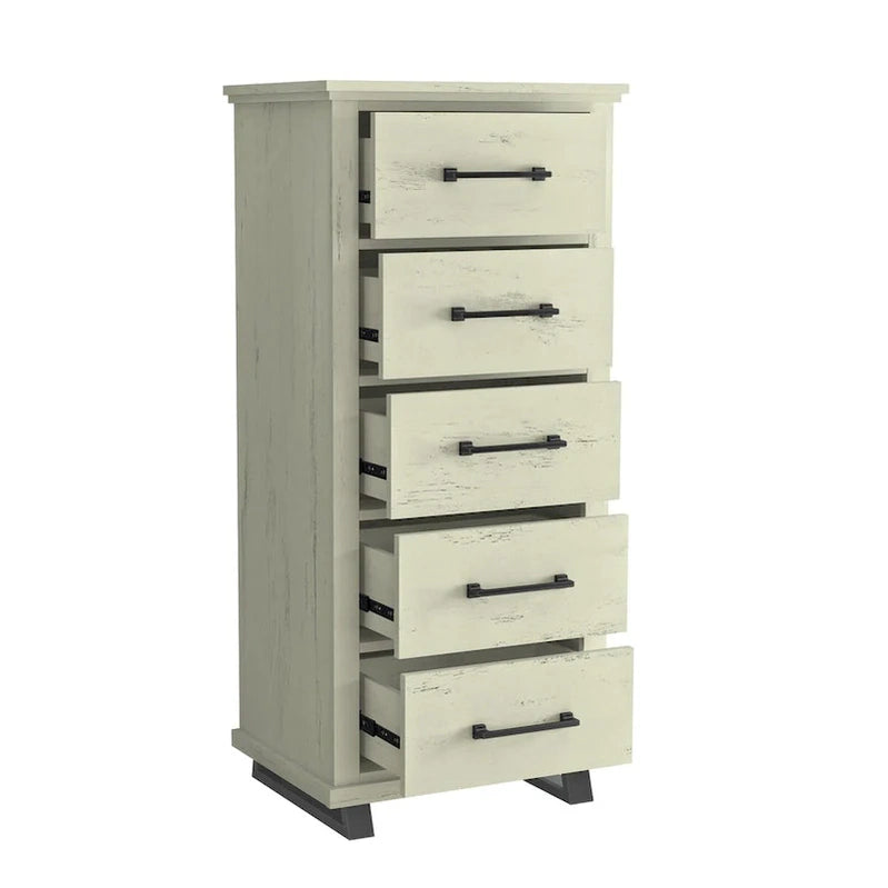 Farmhouse 4-Piece Bedroom Set, 2 Nightstand, 1 Chest And 1 Dresser