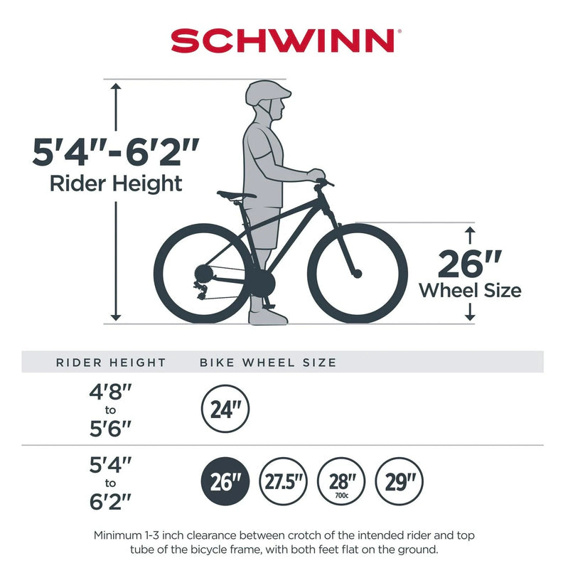 Schwinn Sidewinder Mountain Bike. 26-inch Wheels. 21 Speeds. Mens Style. Black