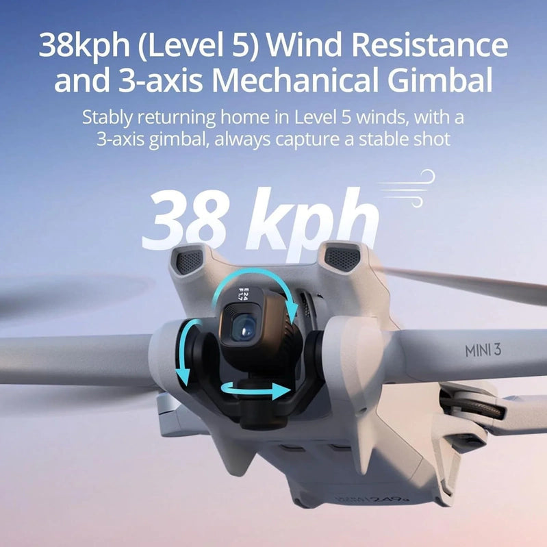 DJI Mini 3, Drones With Camera For Adults 4K, 38-min Flight Time, Up To 32800 Ft, 10km Video Transmission, True Vertical Shooting