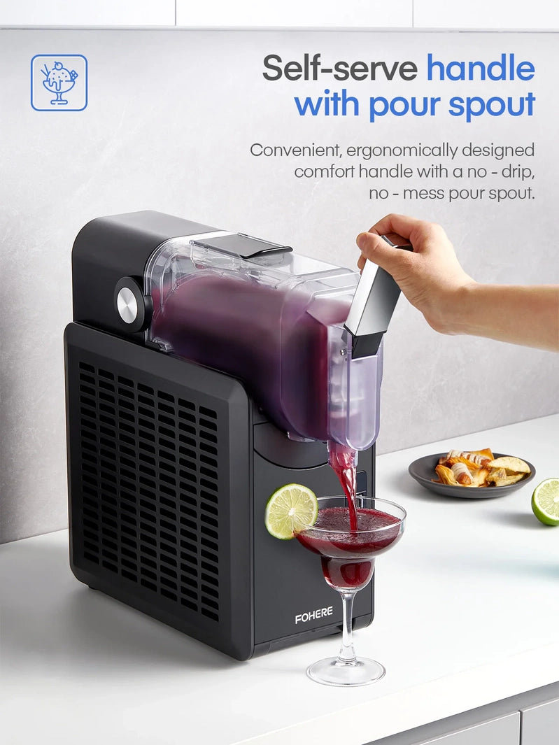 5-in-1 Slushie Machine, No Ice Needed, 15 Min Slushy Machine For Home With Self-Cleaning, Professional Frozen Drink Maker, 5 Preset Programs