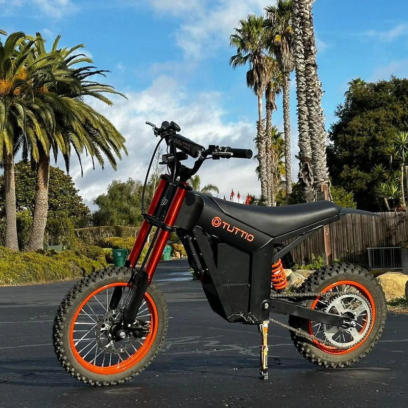 Tuttio Soleil01 2000W Electric Dirt Bike Adult, 48V 21Ah 37MPH, Electric Motorcycle 14 In. And 12 In.Tire Off-Road Dirt EBikes Full Suspension