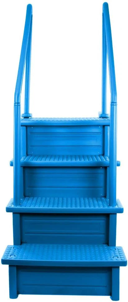 Select Anti-Slip in-Pool Steps, Gray, For Above Ground Swimming Pools, Can Mount To Decks 48 In. To 54 In. H, Safety Stairs Capacity Up To 300 Lbs