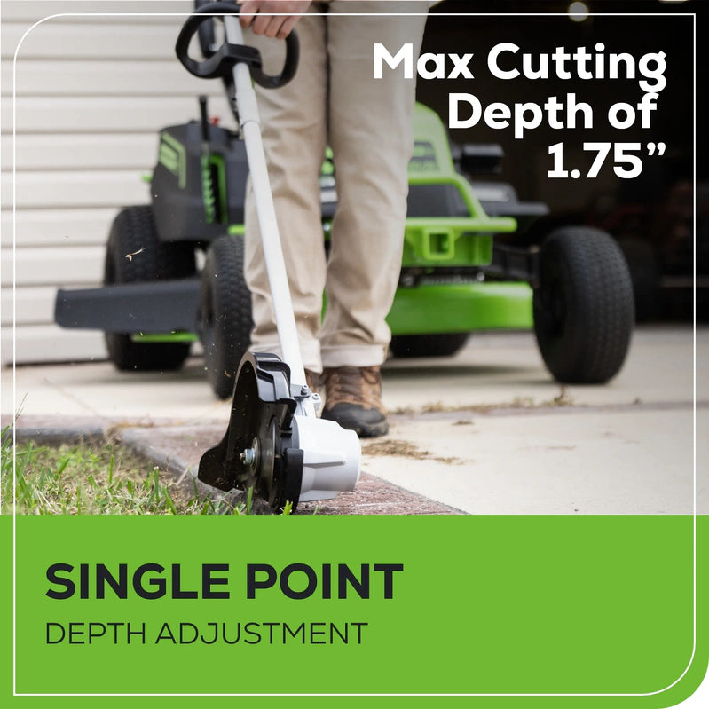 Greenworks 60V 8 In. Brushless Cordless Edger, 2.0 Ah Battery And Charger Included