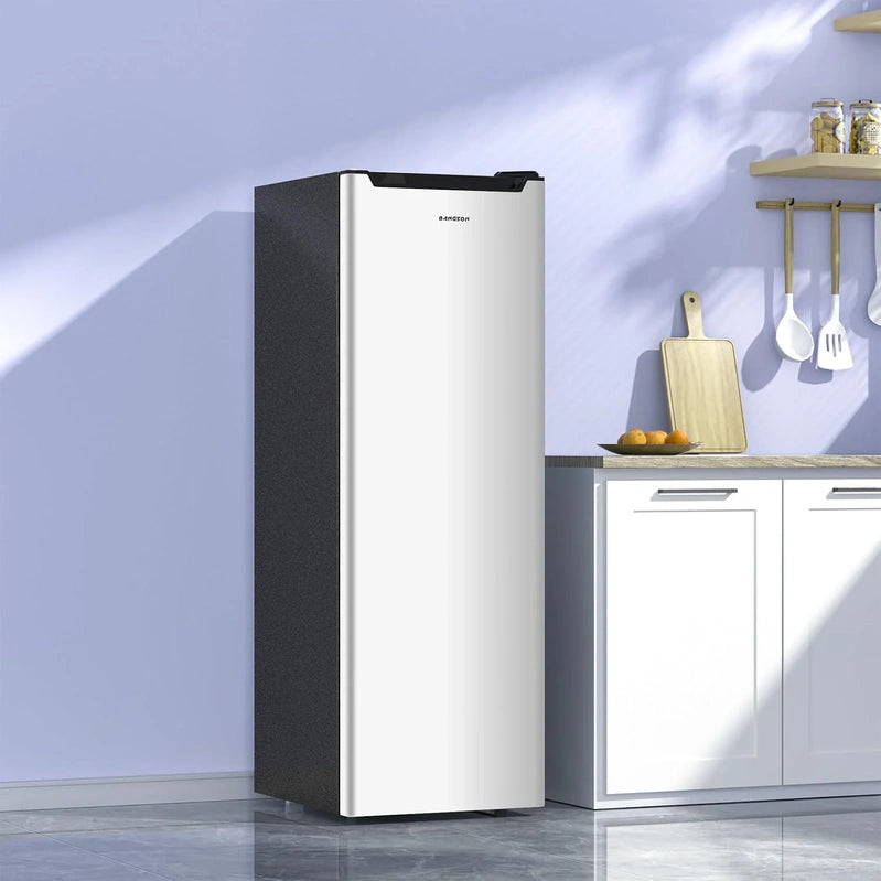 Bangson Upright Freezer, 7.0 Cu. Ft. Stand Up Freezer, Convertible Upright Freezer/Refrigerator, Single Door For Kitchen, Garage, Office