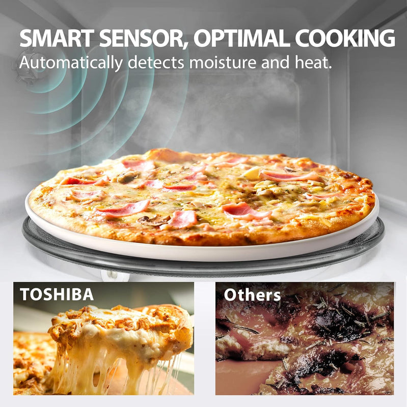 Toshiba 4-in-1 ML-EC42P, SS Countertop Microwave Oven, Smart Sensor, Convection, Air Fryer Combo, Mute Function