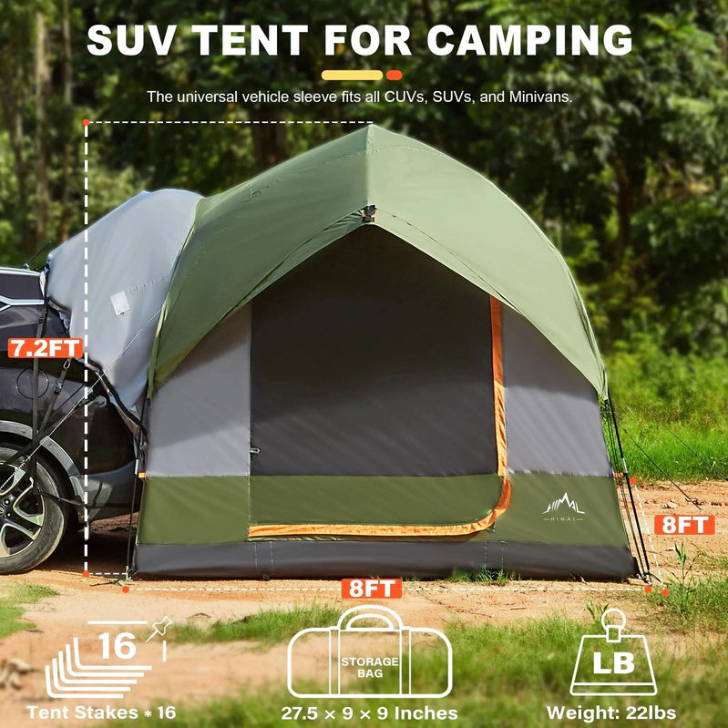 GoHimal Waterproof SUV Tent For Camping, 8 Ft. L x 8 Ft. W x 7.2 Ft. H