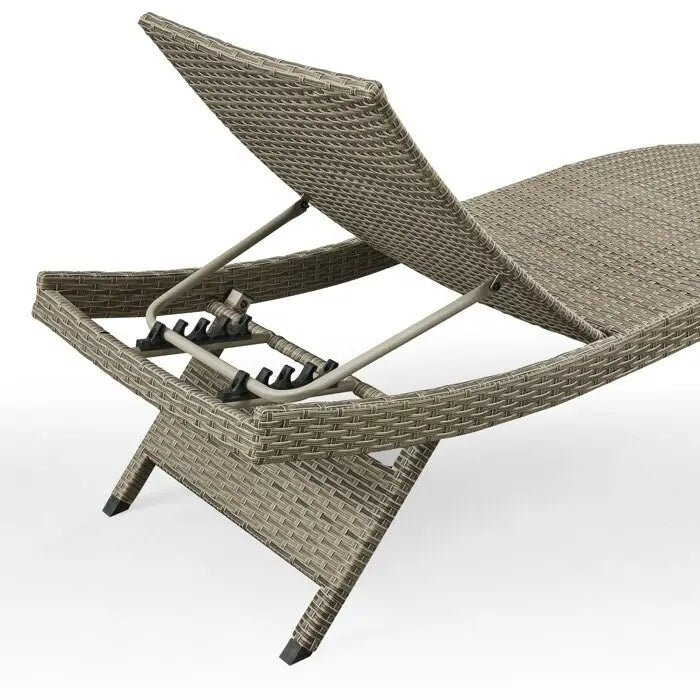 All Weather Wicker Chaise Lounge, Set Of 2