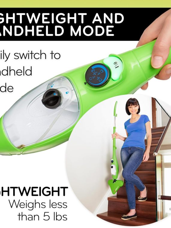 H2O Mop X5 Steam Mop And Handheld Steam Cleaner For Cleaning Hardwood And Kitchen Tile Floors Grout Cleaner Upholstery Cleaner And Carpets