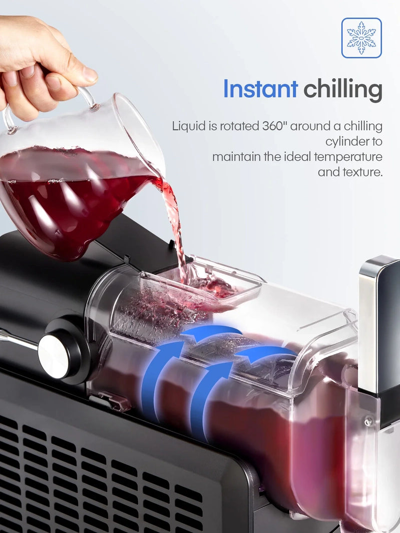 5-in-1 Slushie Machine, No Ice Needed, 15 Min Slushy Machine For Home With Self-Cleaning, Professional Frozen Drink Maker, 5 Preset Programs