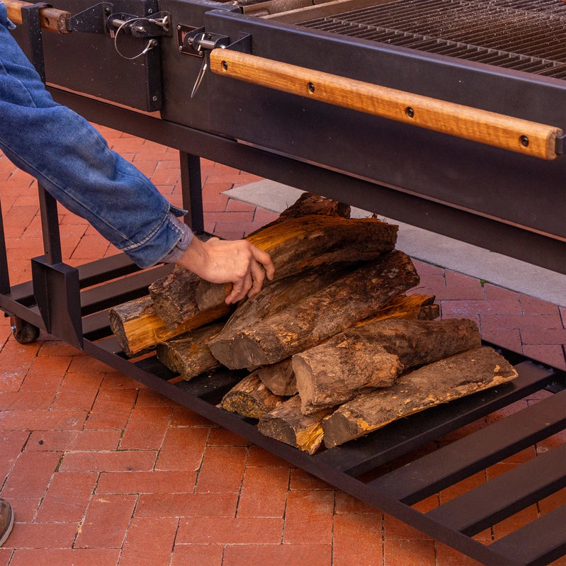 Backyard Discovery Argentine Santa Maria XL Wood Fire And Charcoal Steel Grill, Asado Clamp