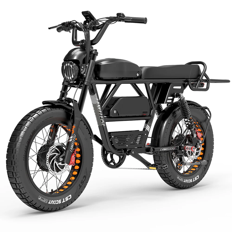 Lankeleisi x-Black Knight 1000W 2 Dual Motor 20 In. Fat Bike Fully E-Mountainbike 45Ah