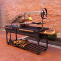 Backyard Discovery Argentine Santa Maria XL Wood Fire And Charcoal Steel Grill, Asado Clamp