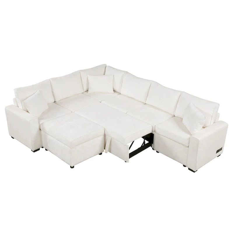 Sectional Sofa Pull-Out Sofa Bed Sleeper