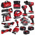 Milwaukee 18V Fuel 11 Piece 3 x 5.0Ah Combo Kit M18FPP11A3503B