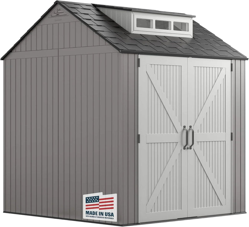 Rubbermaid Resin Outdoor Storage Shed With Floor