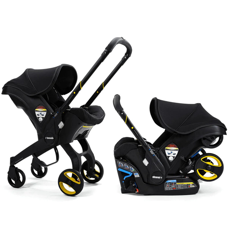 Stroller Combination Consisting Of Infant Car Seat And Latch Base, Model Year 2025 C Midnight Edition, From Car To Stroller In Seconds